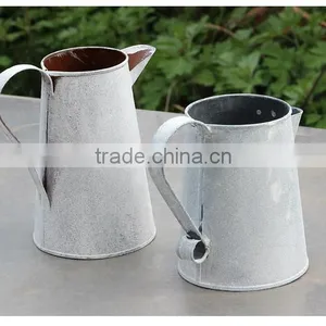 Cheap Antique Chic Metal Zinc Garden Water Flower Jug Pitcher for Wedding Table Deco thumbnail-6