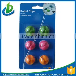 Multi-purpose Cable Clips Bright Colors Pack of 6 thumbnail-1