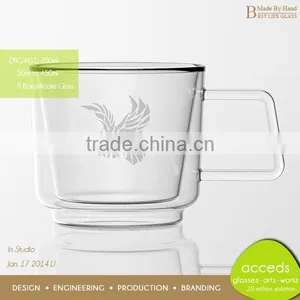 Stylish Borosilicate Glass Milkshake Cup thumbnail-3