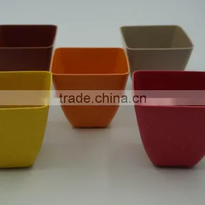 2016 Hot Sale Eco Bamboo Fiber Mini Flower Pot thumbnail-2