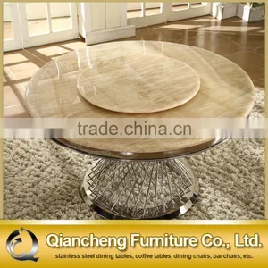 Latest Design Marble Top Round Dining Table With Chair thumbnail-6