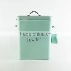 Metal Dog Dry Food and Pet Treats Storage Container Canister Tin Box With Scoop thumbnail-4