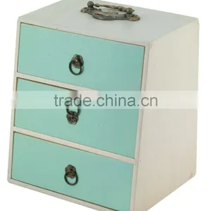 3 Drawers MDF Wooden Custom Girls Jewelry Storage Box thumbnail-2