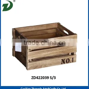 Wooden Crate Storage Box thumbnail-3