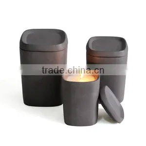 Concrete Jar Cotton Wick Scented Soy Wax Container Candles Jar thumbnail-2