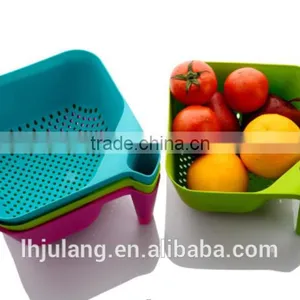 Useful Plastic Fruit/Vegetable Basket With Strainer Function/Plastic Dropping Fruit Basket thumbnail-1
