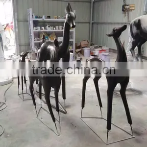 Garden Decoration Resin Craft Wholesale Fiberglass Deer Statue for Sale thumbnail-2