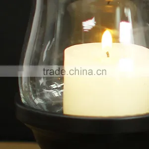Metal Table Standing Candle Holder With Glass thumbnail-4
