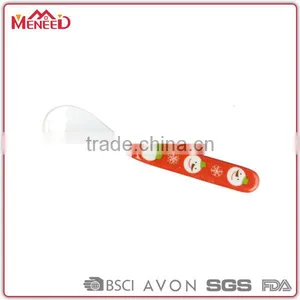 Holiday Products Kitchen Items Lovely Snowman Printing Hard Plastic Melamine Baby Feeding Spoon thumbnail-1