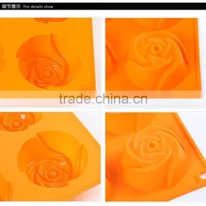 6 Rose Silicone Cake Baking Mold Cake Pan Chocolate DIY Mold thumbnail-3