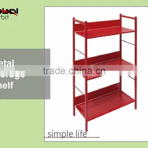 High Quality Industrial Style DIY Metal Book Wooden Wall Shelf thumbnail-5