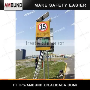 Solar Solar Power Speed Radar Sign LED Display Speed Limit Sign Warning Detector Radar Speed Sign thumbnail-2