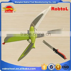 7in 1 Kitchen Clever Scissors Shears Multi Scissors Multi Function Cutter Food Choppers Smart Knife Board Vegetable Slicer thumbnail-6