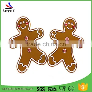 Food Grade Lovely The Gingerbread Man Shape Kitchen Heat Resistant Silicone Mat thumbnail-3