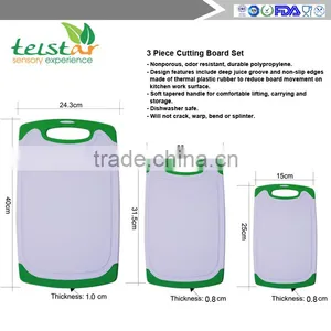 Manufacturer of Promotional Big Medium Small 3 PCS Green Plastic Cutting Board, and PP Cutting Board thumbnail-1