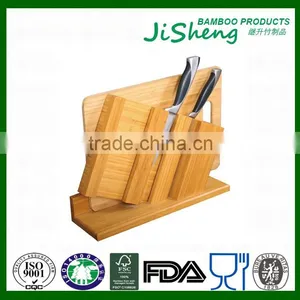 New Design Eco-friendly Bamboo Knife Block thumbnail-6