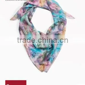 Custom New Arrival Digital Printed Silk Scarf for Ladies thumbnail-1