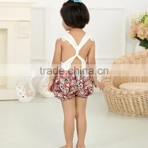 Baby Girl Bubble Romper Lace Romper For Infant Cute Kids Clothes thumbnail-3