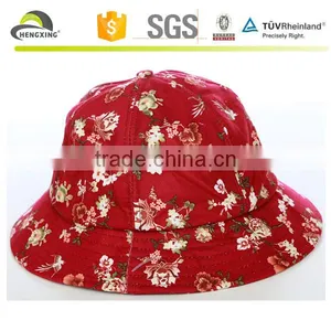 6 Panel Bucket Hat Flower Pattern Outdoor Camping Hawaiian Unisex Beach Hats thumbnail-1