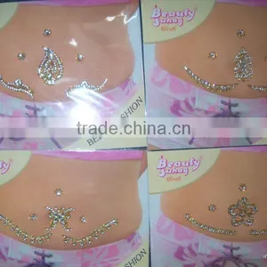 BELLY NAVEL CRYSTAL TATTOO BINID STICKER , PAYPAL thumbnail-1