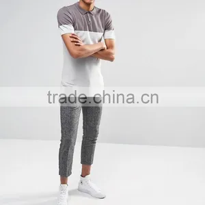 MGOO Hot Sale 100 Cotton Polo Plain Short Sleeves Custom Embroidery Or Print Contrast Purple White Color thumbnail-5
