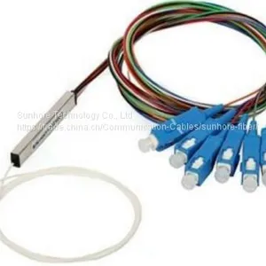 1 X 8 PLC FIBER OPTIC SPLITTER SC/UPC SINGLE MODE MINI TUBE thumbnail-1