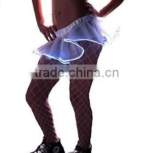Adult Rave EL Wire Tutu Organza Tutu LED Party Dance Skirt Light Up Petticoat thumbnail-3