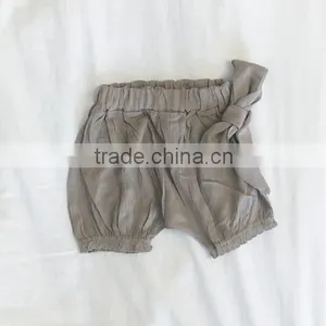 Baby Clothes OEM ODM Service Linen Fabric Garments Harem Pants Shorts thumbnail-5