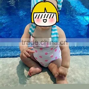 Polka Dot Swimwear Match Stripe Bowknot One Piece Swimsuit Wholesale thumbnail-4