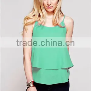Simple Design Casual Wear Ladies Chiffon Camisole thumbnail-1