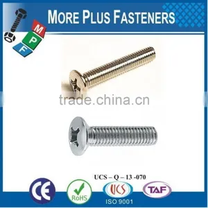 Made in Taiwan Machine Screw Metric ISO 7047 Philips Oval Head Countersunk Machine Screw thumbnail-2