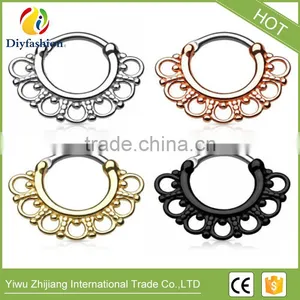Hot Sell Body Jewelry Colorful Various Styles Titanium Septum Nose Ring thumbnail-3