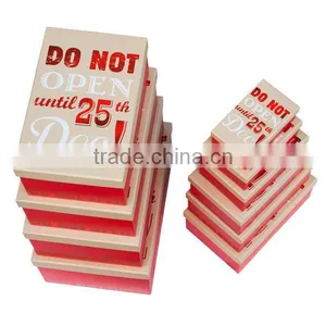 Chrisitmas Gift Box Sets - New - Do Not Open Until 25th Dec Oblong 10 Box Set thumbnail-1