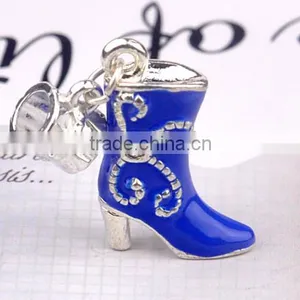 Enamel High Heel Shoes Pendant Bead Hanging Dangle Charm thumbnail-2