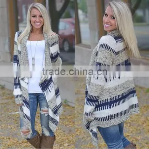 Alson Korean Style Printed V-neck Long Sleeve Women Cardigan thumbnail-3