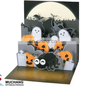 3D LED Light up Handmade Paper Greeting Cards With Music Chip thumbnail-4