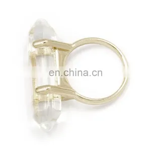 Latest Design Ladies Girl's Bullet Crystal Quartz Natural Stone Rings thumbnail-6
