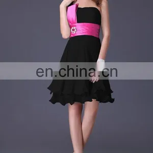 Grace Karin One Shoulder Chiffon Bridesmaid Dresses CL4095 thumbnail-3