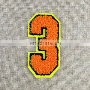 High Quality Custom Iron on Towelling Embroidery Patch Letters thumbnail-1