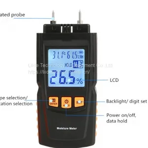 LM161 Handheld Digital Wood Moisture Meter With Integrated Probe thumbnail-3