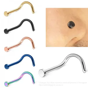 Human Body Piercing Stainless Steel Nose Studs, Nose Rings, Foreign Trade Accessories Factory Direct Selling Titanium Steel Earnail Manufacturers Wholesale thumbnail-1