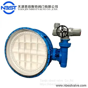 Manual Operated Butterfly Valve Flange Triple Eccentric D943H-300LBC DN1000 thumbnail-1