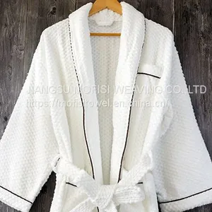 China Supplier 100% Cotton Jacquard Weave Terry Bathrobe thumbnail-2