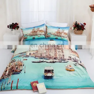 Cheap 4 Piece Dubai Style Home Bedroom 3D Printed Complete Duvet Cover Set thumbnail-2