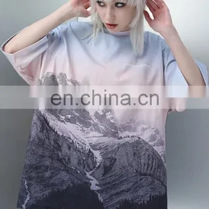 DiZNEW Knitted Cotton Casual Male Digital Printing Men Custom Black T Shirt thumbnail-3