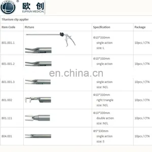 Laparoscopic Titanium Ligating Clip Applier thumbnail-2