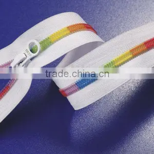 Colourful No.7 Colored Teeth Quality Nylon Zipper for Sale thumbnail-1