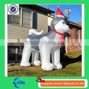 Inflatable Husky Dog Christmas Inflatable Airblown Inflatable Cartoon for Sale thumbnail-1
