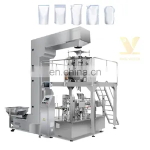 KV Shreded Cheese Premade/Preformed Zipper Stand up Pouch/Bag/Doypack Rotary Packing Machine thumbnail-1