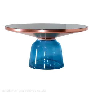 Round Coffee Table With Stools Sebastian Herkner Gray Purple Blue Yellow Green Colorful Coffee Table thumbnail-1